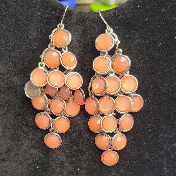 Peachy Disc Chandelier Earrings - Picture 1 of 1